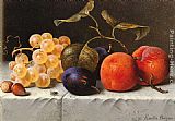 Emilie, Paintings - Still Life with Fruit and Nuts by Emilie Preyer